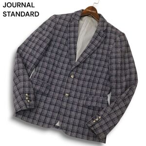 JOURNAL STANDARD ジャーナルスタンダード 秋冬 ウール混★ チェック アンコン テーラード ジャケット ブレザー Sz.M メンズ　C4T07798_9#N