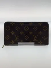 LOUIS VUITTON ポルト・モネ・ジップ_モノグラム・キャンバス_BRW PVC ブラウン メンズ