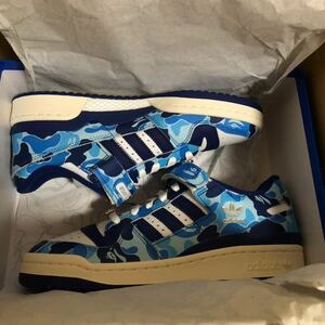 【新品】26.5cm BAPE adidas Forum 84 Low 30th Anniversary Blue Camo ベイプ アディダス フォーラム84 ロー アニバーサリー ブルー カモ