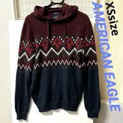 美品！AMERICAN EAGLE ニットパーカー 前ポケット XSsize