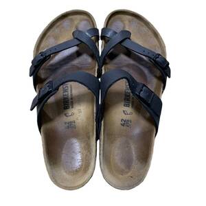 ◆中古品◆ BIRKENSTOCK ビルケンシュトック Mayari マヤリ ビルコフロー ヌバック 27.0cm ブラック メンズ 本体のみ サンダル V76144NE