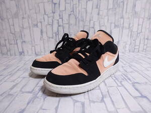 NIKE AIR JORDAN 1 LOW スニーカー アークティックオレンジ 黒 白 レディース 24cm US6Y ナイキ エアジョーダン1 ロウ