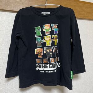 Minecraft 長袖Tシャツ ロンT キッズ110cm 子供 男の子 男児 女の子 女児 マインクラフト マイクラ ゲーム キャラクター 送料180円