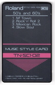 Roland TN-SC1-02 Music Style Card 50