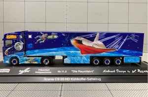 1/87 Herpa Scania CS 20 HD Refrigerated Box Semitrailer "Die Raumfahrt"