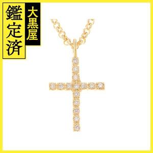 JEWELRY　ジュエリー　クロス　ネックレス　K18イエローゴールド　ダイヤモンド　約5.2g　2143000703644【207】