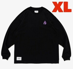 XL 極少 即発送 24AW WTAPS FLAMMABLE / LS / COTTON. HWANG YUSUN BLACK ダブルタップス フラマブル ロングスリーブ 長袖 Tシャツ ロンT