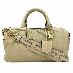 ロエベ 2way バッグ ゴールド ラメ アナグラム 美品 レザー 中古 LOEWE ミニ ボストン ハンドバッグ