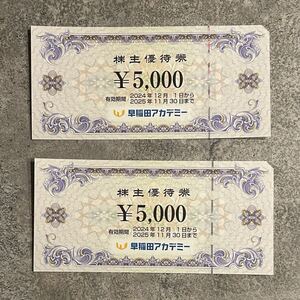 早稲田アカデミー 株主優待券 10000円分(5000円券 x 2枚) ～2025年11月30日まで