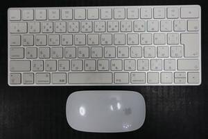 E7706 L Apple Magic Keyboard A1644 Magic Mouse A1657 ワイヤレス キーボード マウス PC周辺機器 アップル 中古
