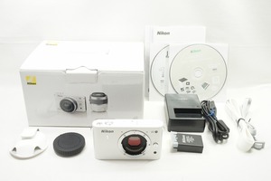 【適格請求書発行】良品 Nikon ニコン 1 J2 ボディ ミラーレス一眼カメラ ホワイト 元箱付【アルプスカメラ】240120x