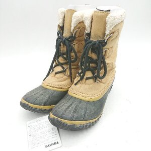 ■ ◎ SOREL ソレル ミドル ブーツ サイズ24.5 ベージュ系 レディース E