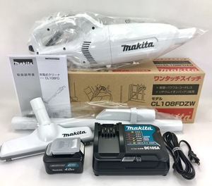 新品 マキタ 充電式クリーナ CL108FDZW 本体 + バッテリ BL1040B + 充電器 DC10SA ( 10.8V 4.0Ah カプセル式 未使用 充電式クリーナー