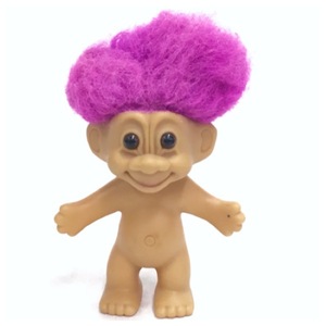 トロール人形 パープルヘア キャラクタードール インテリア 雑貨 アンティーク ビンテージ 小物 オールド おもちゃ DOLL TROLL D-668