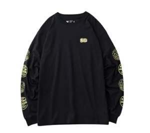 ☆Lサイズ☆未使用　ブルコ BLUCO PRINT L/S TEE OLD LOGO BLACK　ロゴプリント長袖Tシャツ　ネコポス