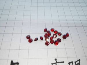 シャム（赤・レッド）カラー2.5ｍｍルース 20個set キュービックジルコニア(人工・合成ダイヤ）アクセサリー材料、DIYハンドメイドパーツ