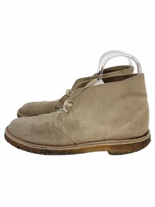 Clarks◆チャッカブーツ/US8.5/CRM/スウェード