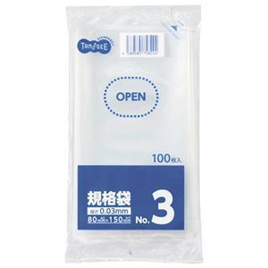 【新品】（まとめ）TANOSEE 規格袋 3号0.03×80×150mm 1パック（100枚）〔×50セット〕