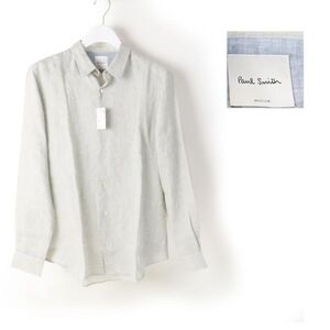 109 新品 Paul Smith ポールスミス リネン カジュアル シャツ 長袖シャツ メンズ 麻 100% M