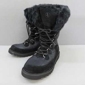 R151★AIGLE　エーグル　Thinsulate スノーブーツ　ボア　36 黒 10/10★A