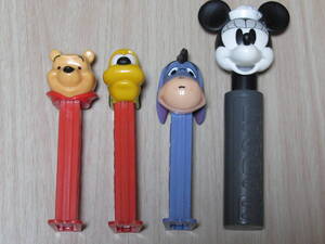 ■Disney ディズニー■PEZ（ペッツ３種）と NADSAT（ナッドサット１種）の計４種類■ミニー・プーさん・イーヨー・プルート