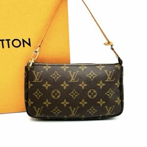 【美品】●１円～ LOUIS VUITTON ルイヴィトン ポシェット アクセソワール アクセサリーポーチ ミニハンドバッグ モノグラム