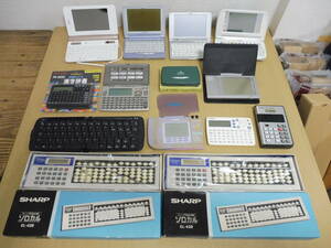 「6054/T3C」まとめて11点 電子辞書 漢字辞典 電卓 ソロカル ジャンク カシオ CASIO EX-word シャープ SHARP CANON 中古 現状品