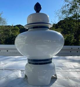 ★静岡県湖西市発★ 美品 三段壺 花瓶 飾壺 陶器 置物 花器 蓋付 高さ 約48cm 古美術品