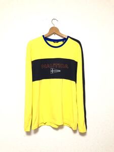 NAUTICA ×LIL YACHTY Vintage collection ロンT ロングスリーブ Tシャツ L イエロー ノーティカ 長袖 90s 復刻