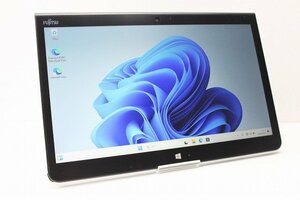 1円スタート タブレットPC Windows11 富士通 Arrows Tab Q736 Core i5 6300U SSD128GB メモリ4GB 13.3インチ カメラ タッチパネル