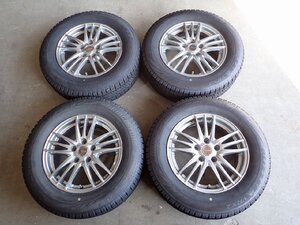 YS11816【送料無料215/65R16】アルファード ヴェルファイアなどへ ブリヂストン VRX2 中古スタッドレス ★16×6.5J 114.3/5H ET38★