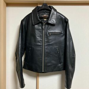 HARLEY DAVIDSON ハーレーダビッドソン シングルライダース レザージャケット ブラック Lサイズ メンズ 牛革 ライダースジャケット