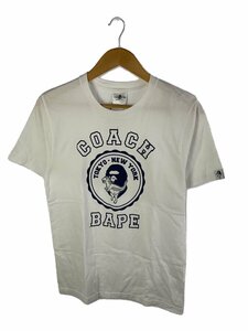 COACH◆×A BATHING APE/Tシャツ/S/コットン/ホワイト/001CSH731902C