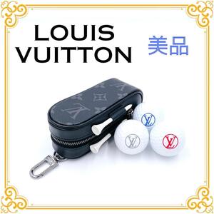 LOUIS VUITTON ルイヴィトン GI0344 セットゴルフアンドリュース ゴルフボールケース ゴルフ ティー ブラック 人気 美品 ブランド 高級