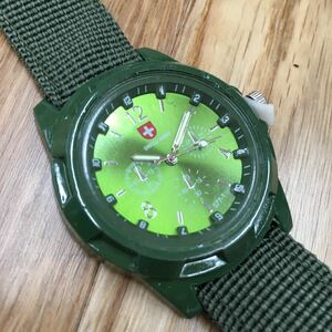 未使用army watch スイス軍アナログ時計 電池交換済 男女共通 クォーツ 腕時計