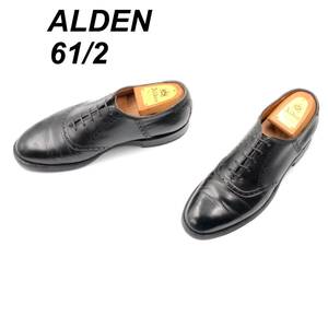 即決 ALDEN オールデン 24.5cm 6.5 99737 メンズ レザーシューズ プレーントゥ 内羽根 黒 ブラック 革靴 皮靴 ビジネスシューズ