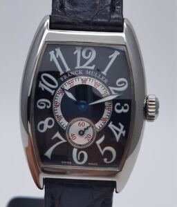 フランクミュラー FRANCK MULLER トノウカーベックス 1750S6 美品 スモールセコンド 黒 ブラック文字盤 SS 手巻き レディース 腕時計