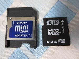 ATP miniSDメモリーカード 512MB ProMax/アダプタ付