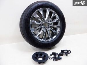 【美品】TOYOTA トヨタ純正 VJA300W ランドクルーザー ランクル 20インチ 8J +60 6穴 PCD139.7 タイヤ付 1本 265/55R20 2021年ブラケット