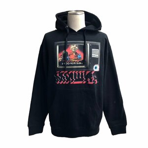 セール 新品 MISHKA ミシカ USA製 パーカー プリントスウェット 目玉 キープウォッチ M 黒