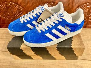 ★☆90s!希少レア!!adidas GAZELLE 6 24cm 青/白 アディダス ガゼル ガッツレー ブルー/ホワイト デッドストック ビンテージ 236☆★