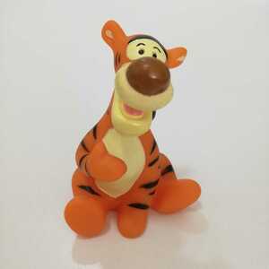 80s～90s ビンテージ ディズニー × ヤングエポック ティガー ブーブー音鳴り ソフビ 9.8cm Vintage Tigger Softvinyl 人形 置物 Disney