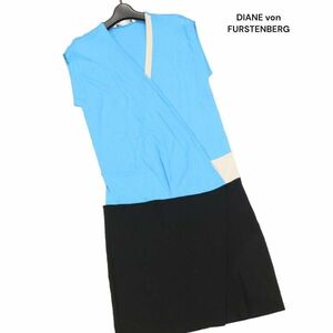 DIANE von FURSTENBERG ダイアン・フォン・ファステンバーグ 春夏 ノースリーブ ラップ風 ワンピース Sz.6　レディース　K4T00775_5#D