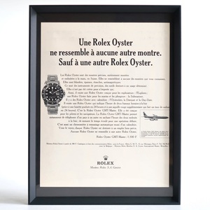 ROLEX ロレックス 1966年 GMTマスター 腕時計 PANAM パンナム GMT-MASTER フランス ヴィンテージ 広告 額装品 レア フレンチ ポスター 稀少