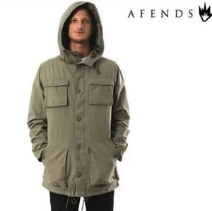 半額以下 afends アフェンズ jacket ジャケット ミリタリー M ブラック