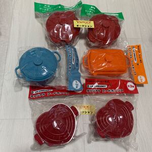 非売品★未開封★6個まとめて★BRUNO★LE CREUSET★フードボックス★ランチボックス★ブルーノ★ル・クルーゼ★電子レンジ可★グッズ