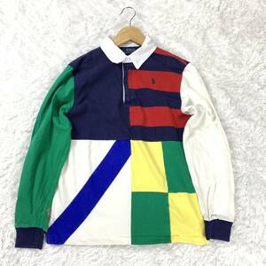 POLO RALPH LAUREN ポロ ラルフローレン 長袖 ラガーシャツ クレイジーパターン L（14-16） YA7129