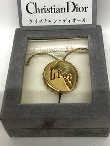 ディオール Dior ボトルキャップ デザイン 瓶のふた 王冠 ロゴ ストラップ　キーホルダー ゴールド金具　保証書　箱付き　12時間以内に発送