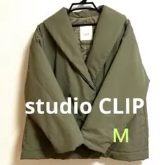 ＊studio CLIP＊軽ふわショールショート コート　カーキ　Ｍサイズ