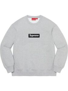 海外正規 M 2022FW Supreme Box Logo Crewneck Heather Grey 新品未使用 シュプリーム ボックス ロゴ クルーネック ヘザー グレー 灰 4